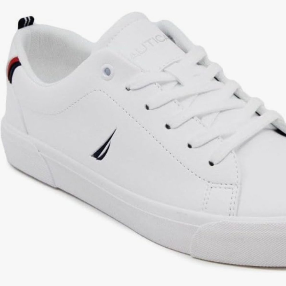 NEW Nautica Mens Graves Classic Low Top Loafer Fashion Sneaker Sz 11 white